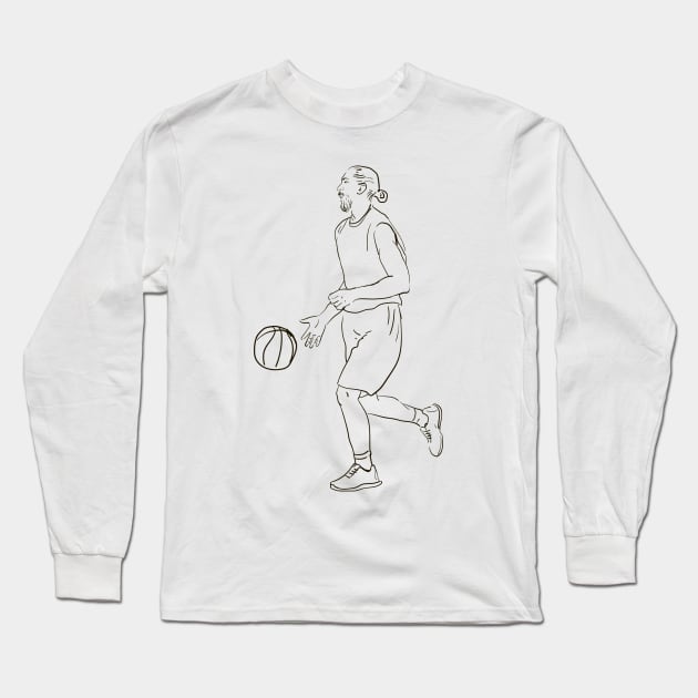 Basketball Player #2 Long Sleeve T-Shirt by Olga Berlet